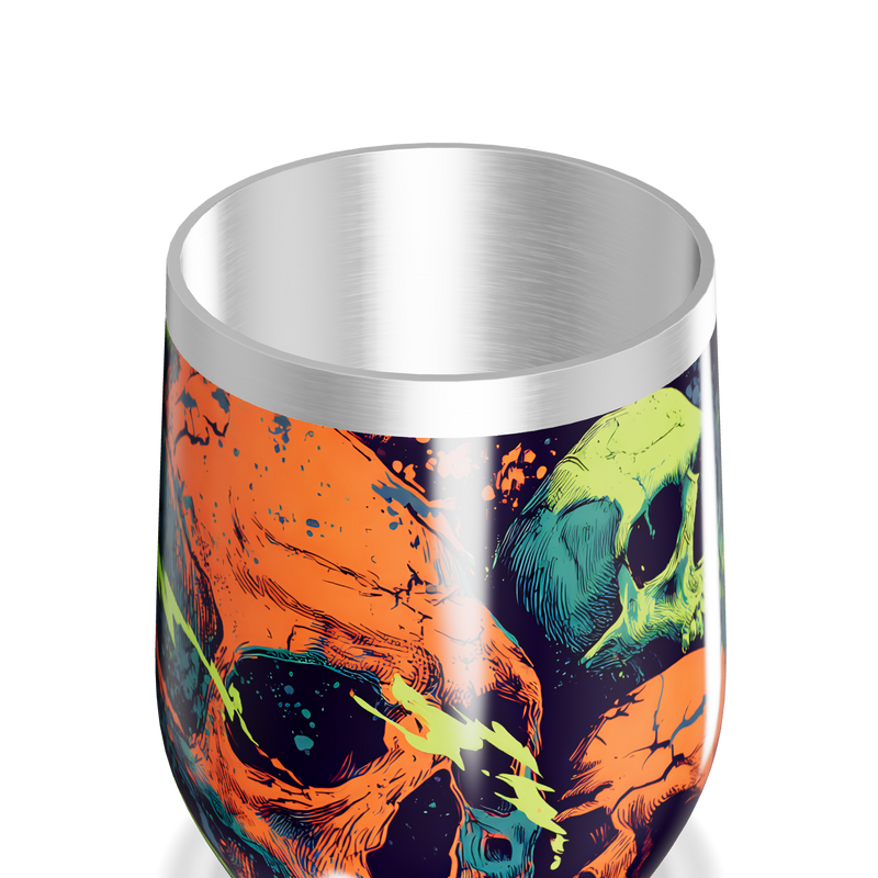 Copo Térmico Slim - Estampa Caveiras Coloridas