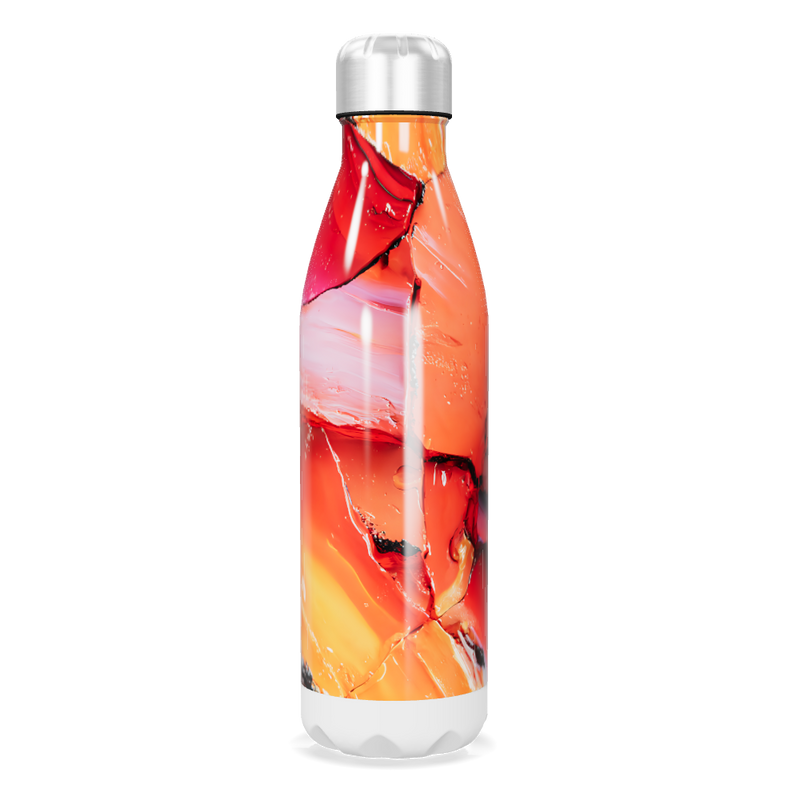 Garrafa Inox - Estampa Abstrata Colorida