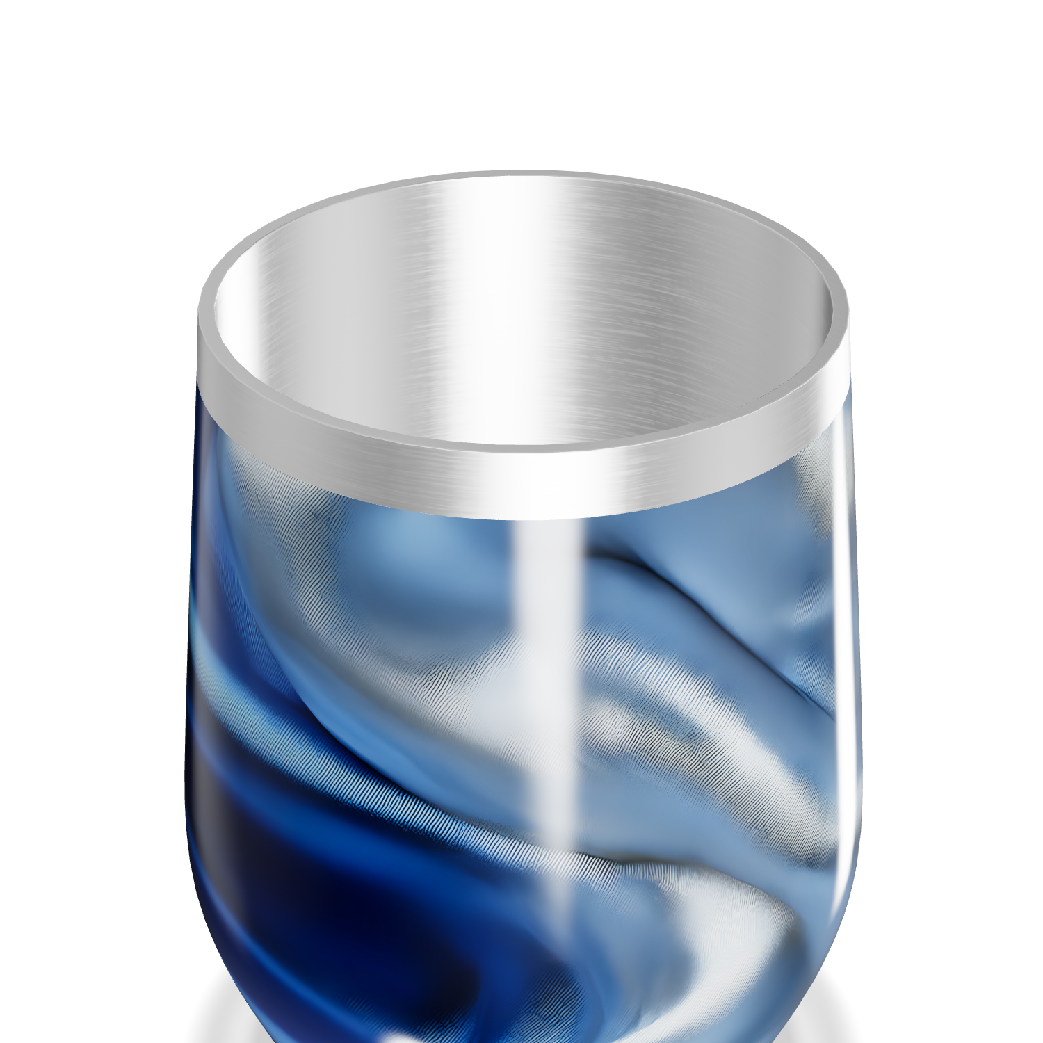 Copo Térmico Slim - Azul Marmorizado Inox