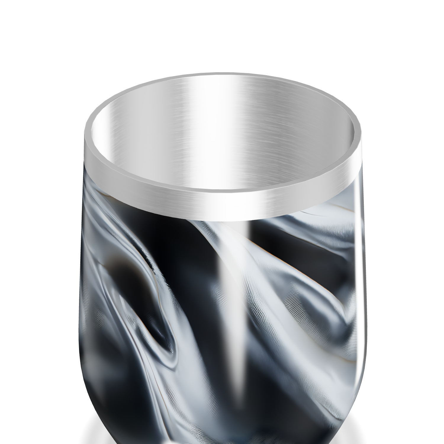 Copo Térmico Slim - Mármore Preto Inox