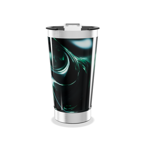 Copo Térmico - Preto com Design Espiral