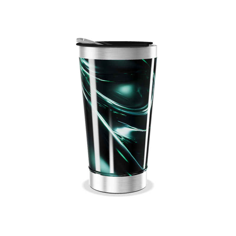 Copo Térmico - Preto com Design Espiral