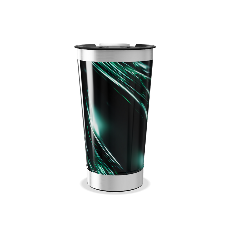 Copo Térmico - Preto com Design Espiral