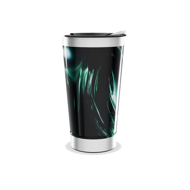 Copo Térmico - Preto com Design Espiral