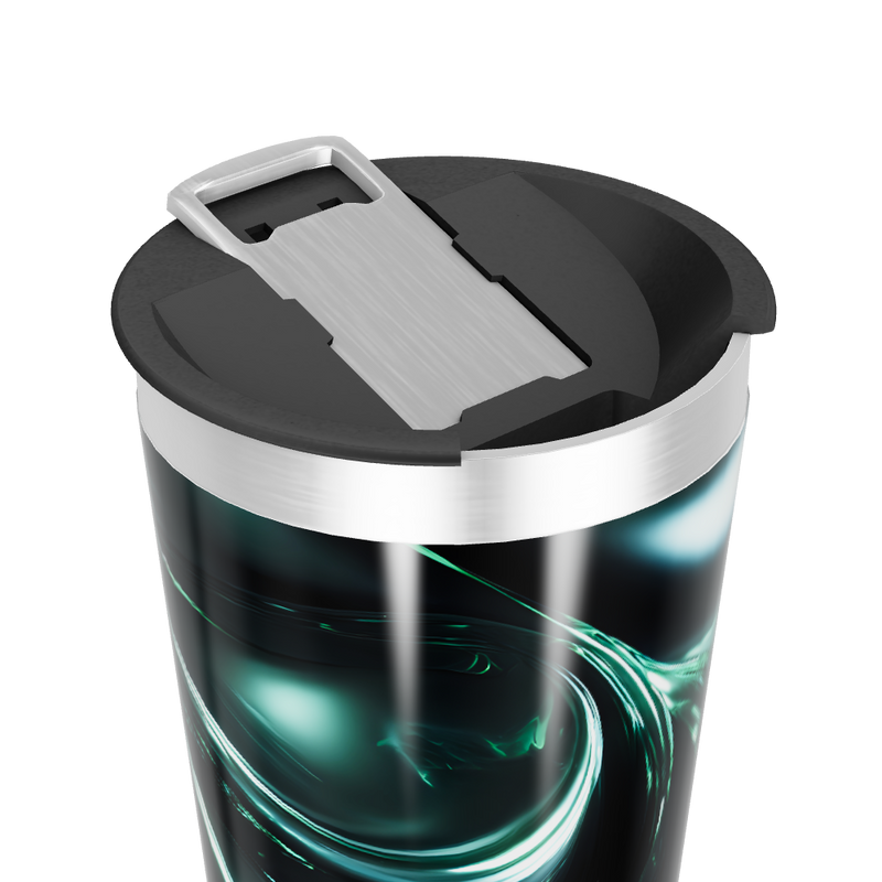 Copo Térmico - Preto com Design Espiral