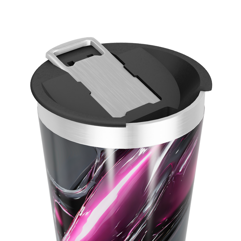 Copo Térmico - Preto e Rosa Abstrato