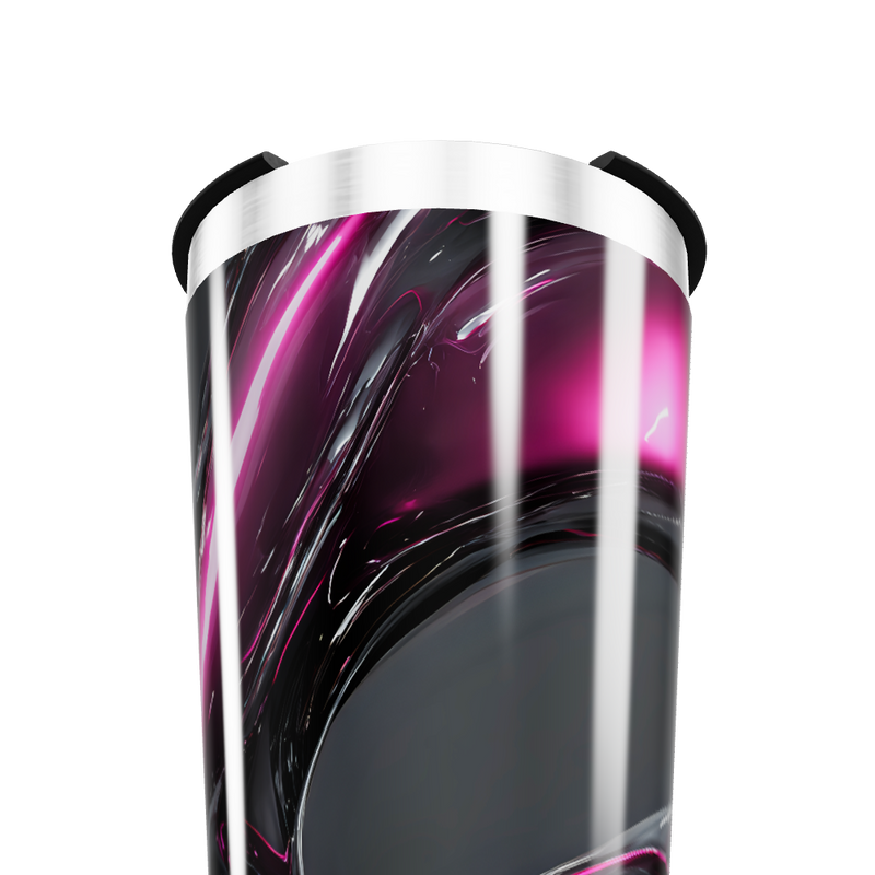 Copo Térmico - Preto e Rosa Abstrato