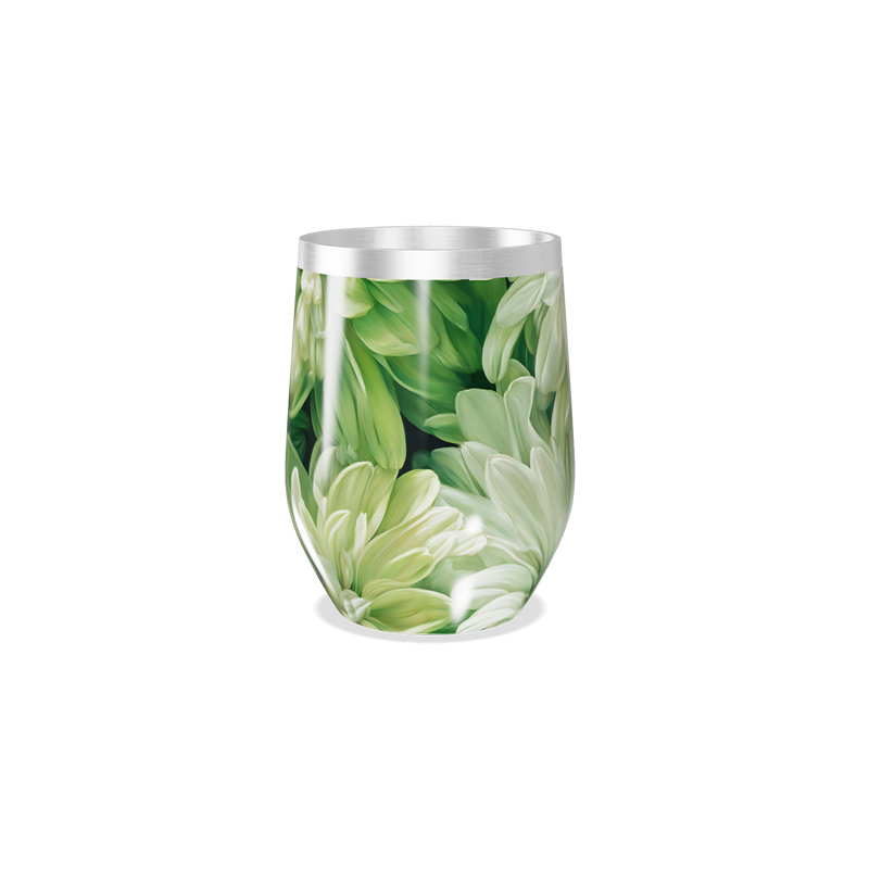 Copo Térmico Slim - Floral Verde Inox
