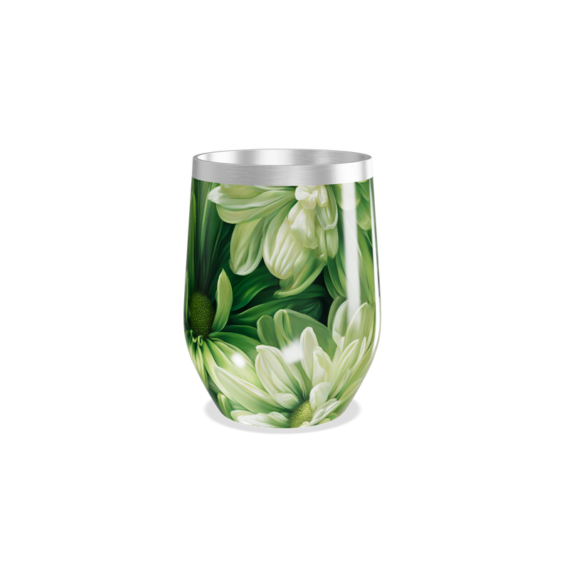 Copo Térmico Slim - Floral Verde Inox