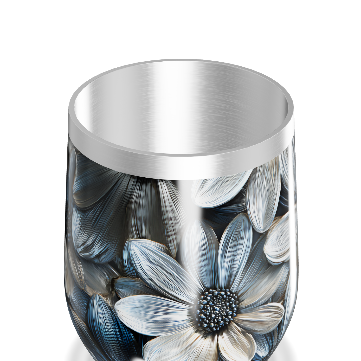 Copo Térmico Slim - Flores Aço Inox