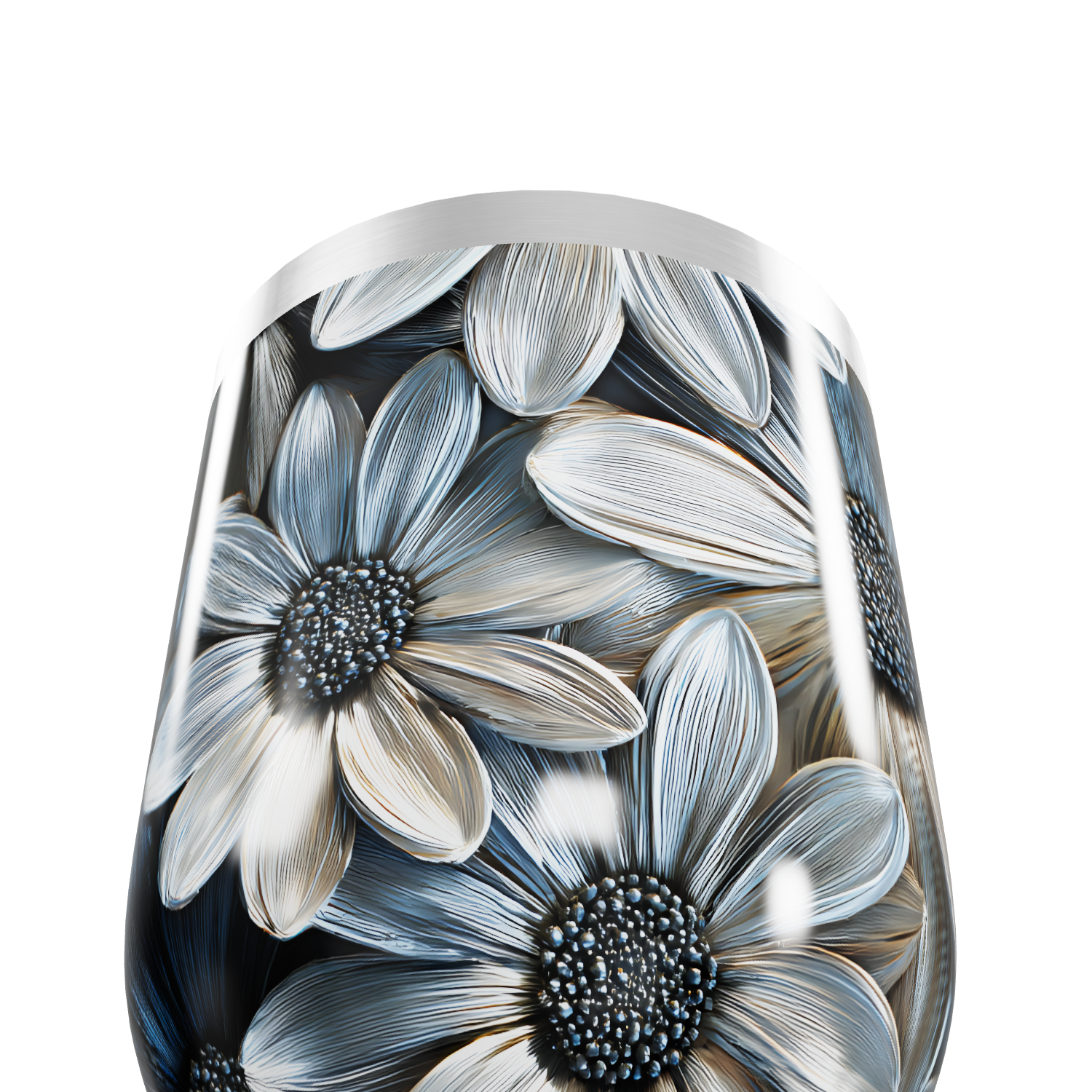 Copo Térmico Slim - Flores Aço Inox