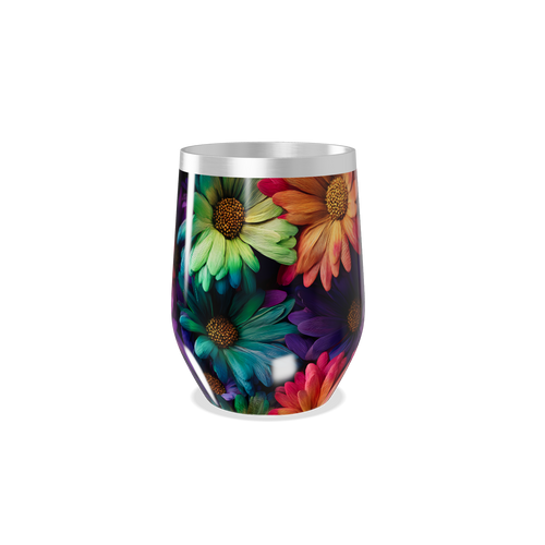 Copo Térmico Slim - Flores Coloridas Inox
