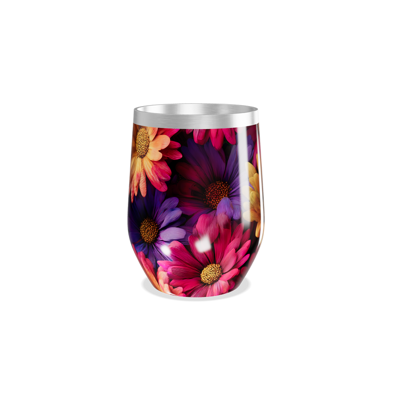 Copo Térmico Slim - Flores Coloridas Inox