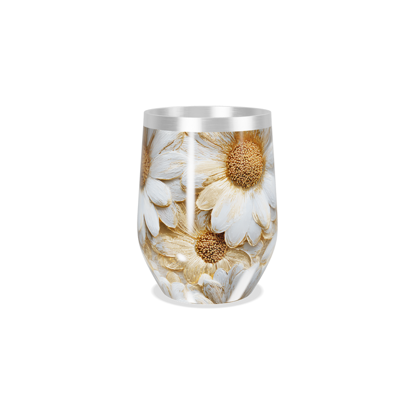 Copo Térmico Slim - Estampa Floral Margaridas