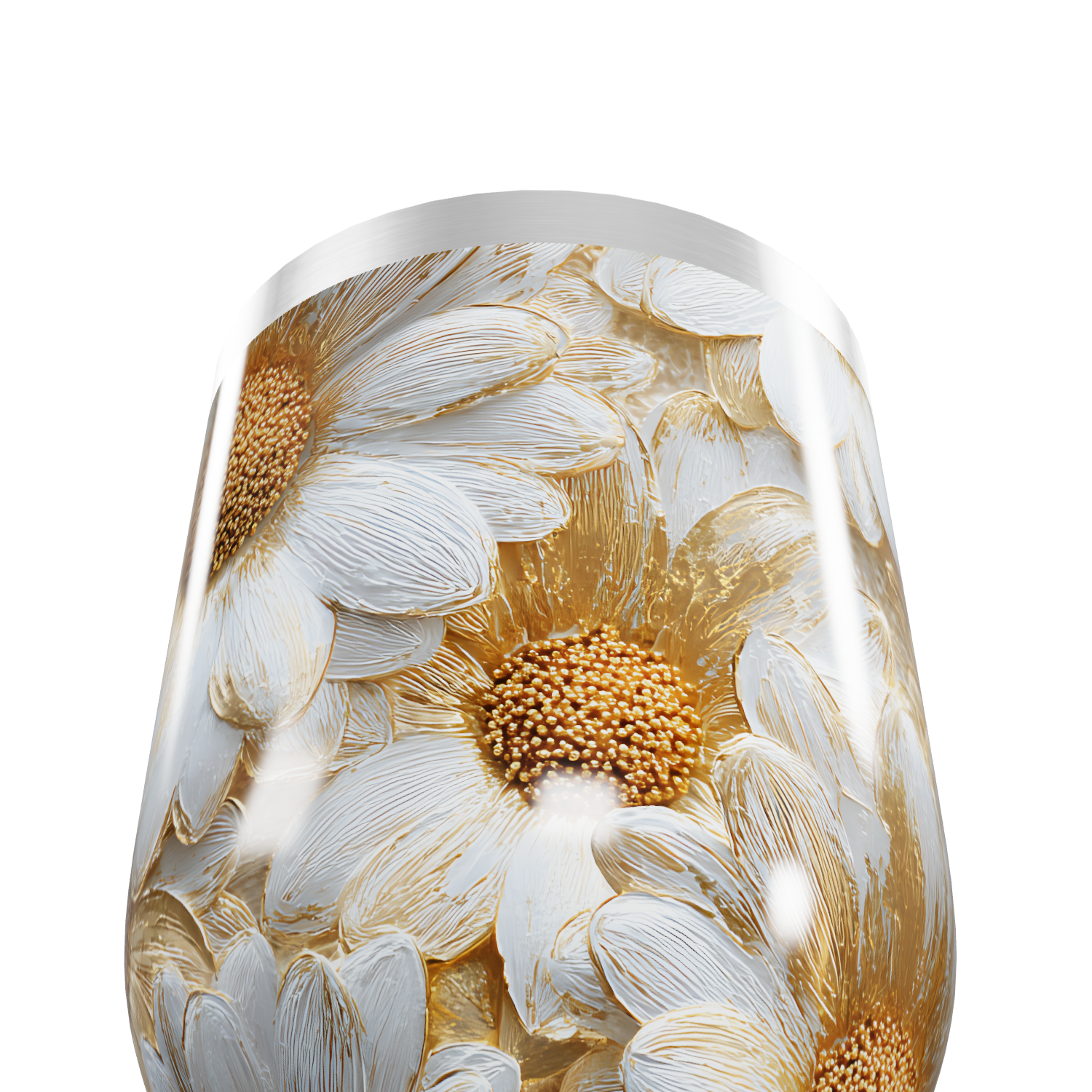 Copo Térmico Slim - Estampa Floral Margaridas