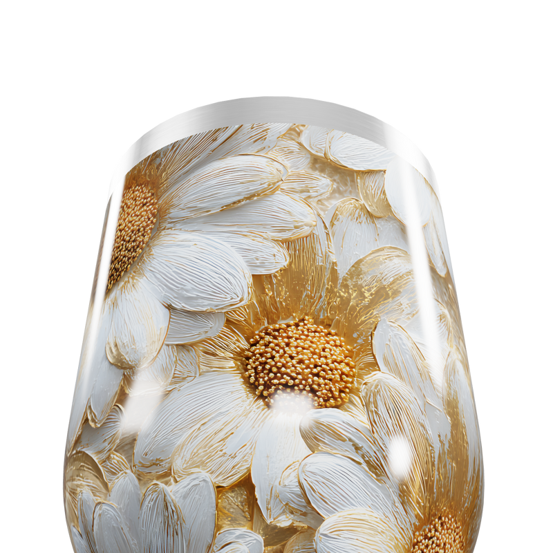 Copo Térmico Slim - Estampa Floral Margaridas