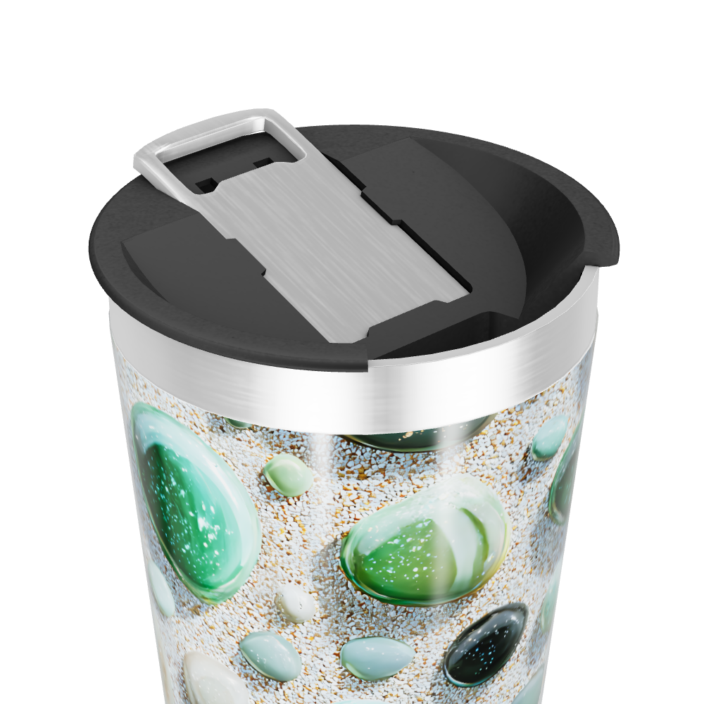 Copo Térmico - Estampa Pedras Verdes