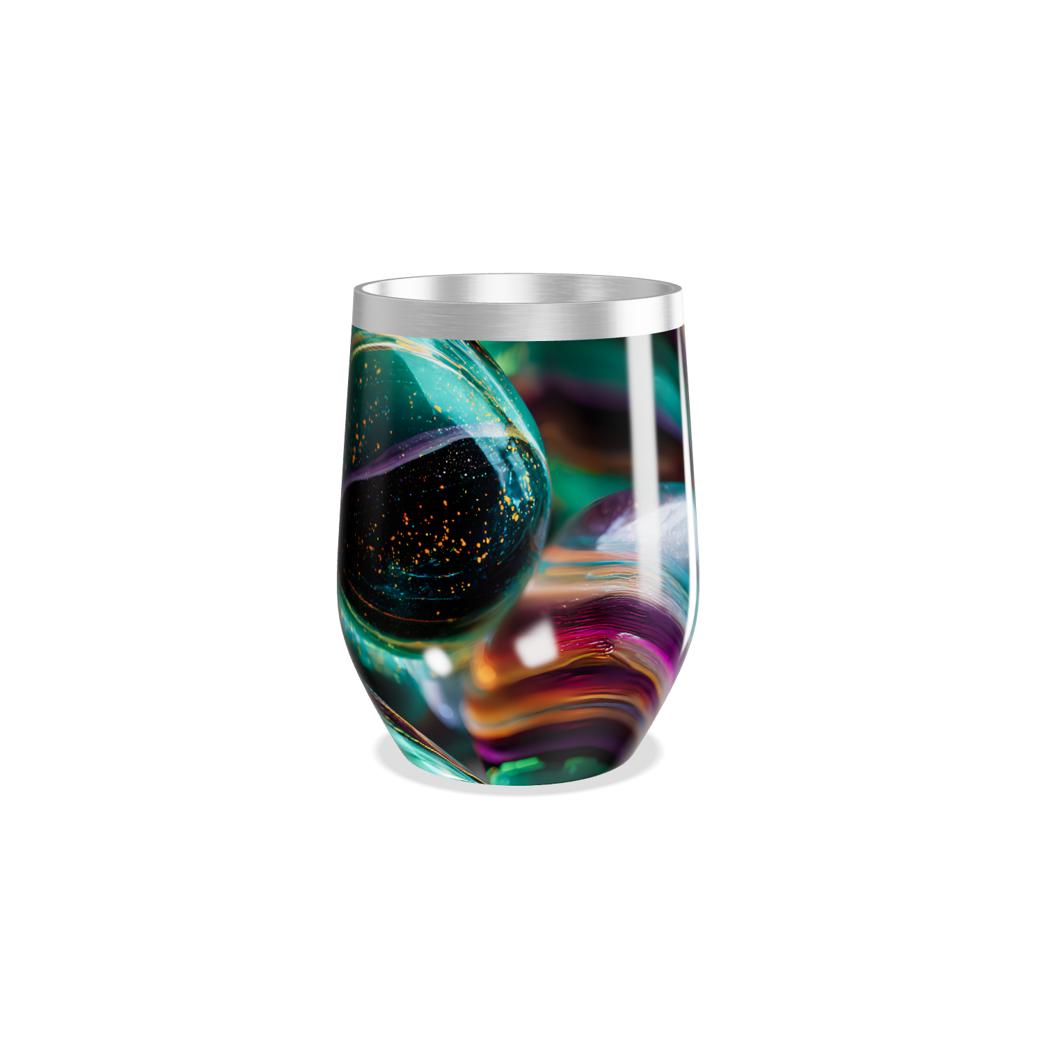 Copo Térmico Slim - Estampa Abstrata Colorida