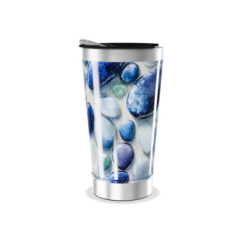 Copo Térmico - Estampa Pedras Azul
