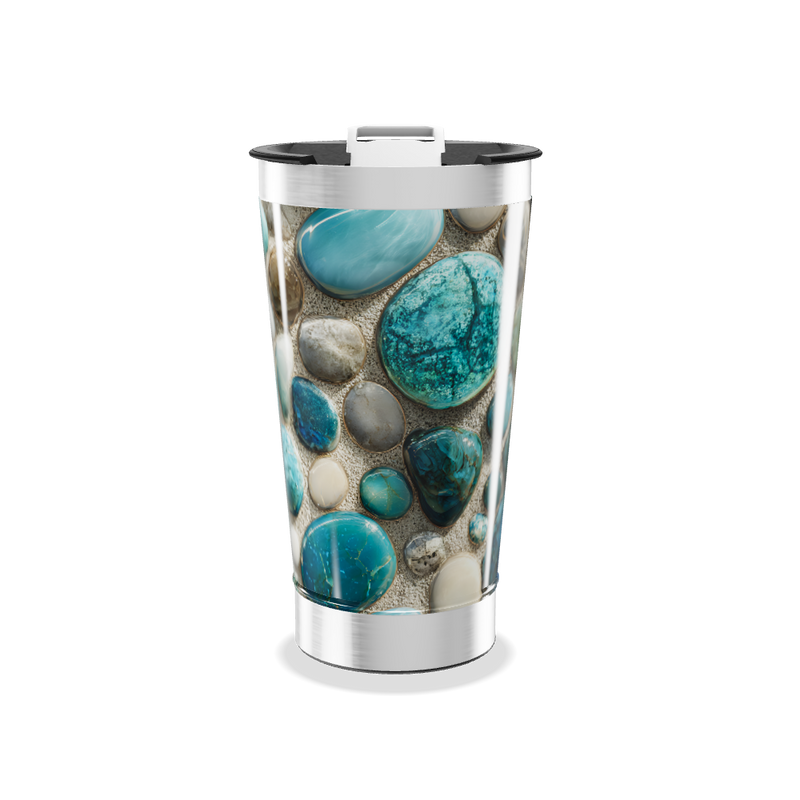 Copo Térmico - Pedras Azuis Aço Inox