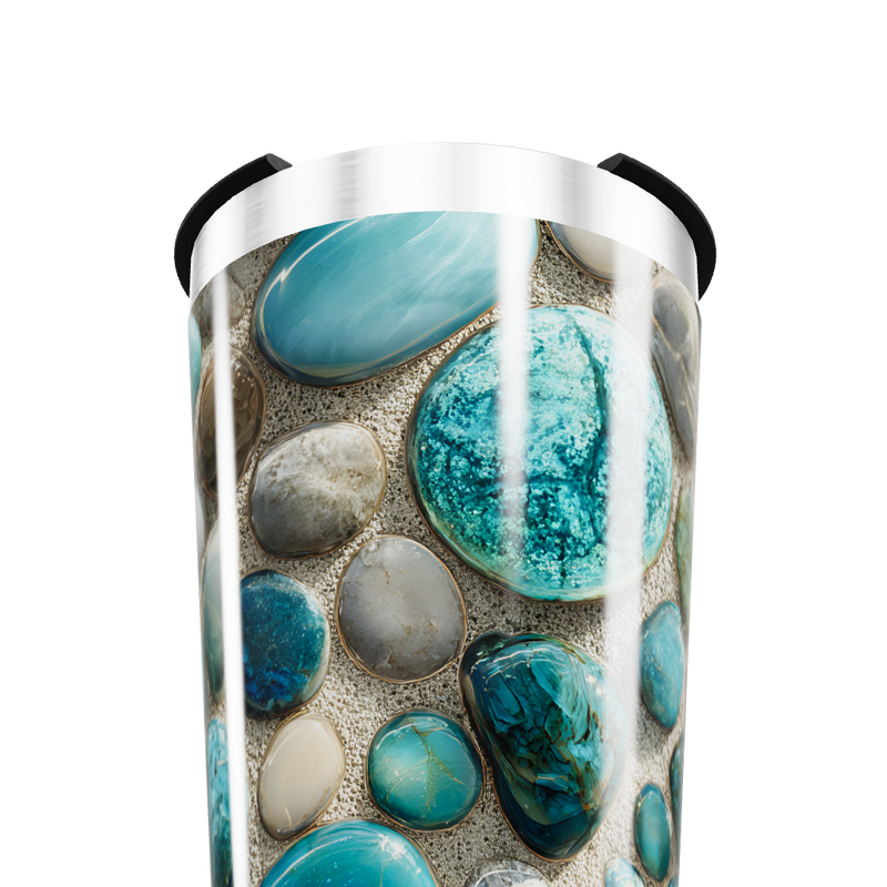 Copo Térmico - Pedras Azuis Aço Inox