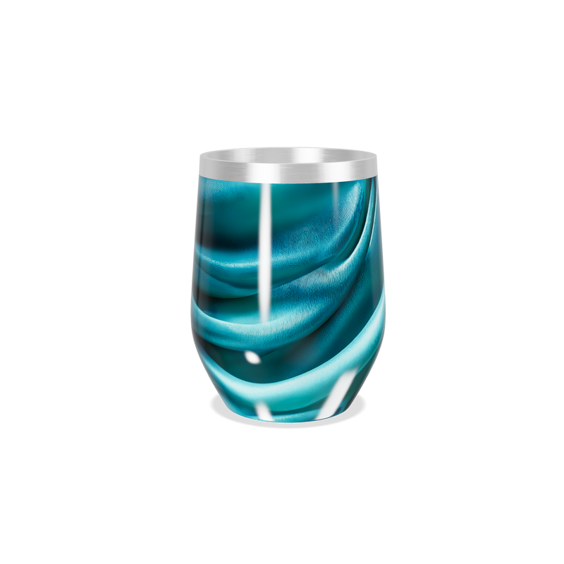 Copo Térmico Slim - Azul Metálico Abstrato