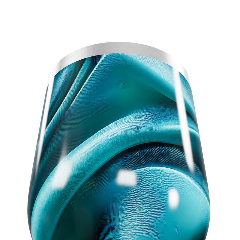 Copo Térmico Slim - Azul Metálico Abstrato