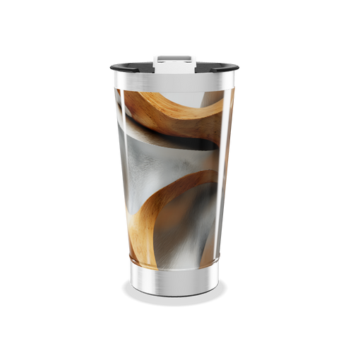 Copo Térmico - Madeira e Metal Inox