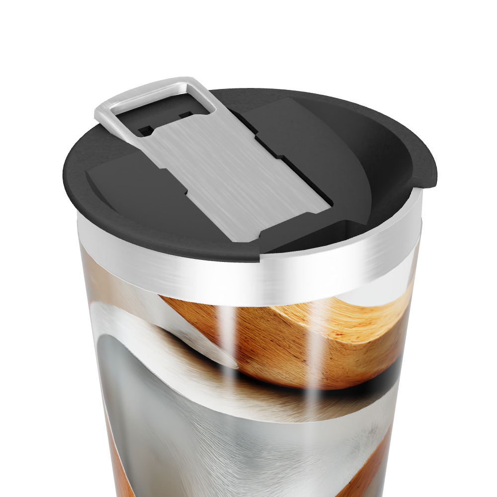 Copo Térmico - Madeira e Metal Inox