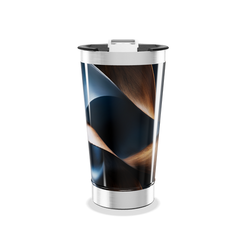 Copo Térmico - Design Abstrato Azul