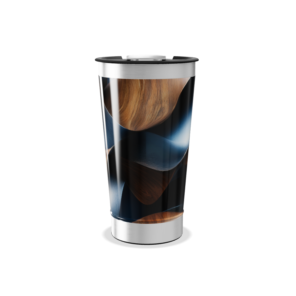 Copo Térmico - Design Abstrato Azul