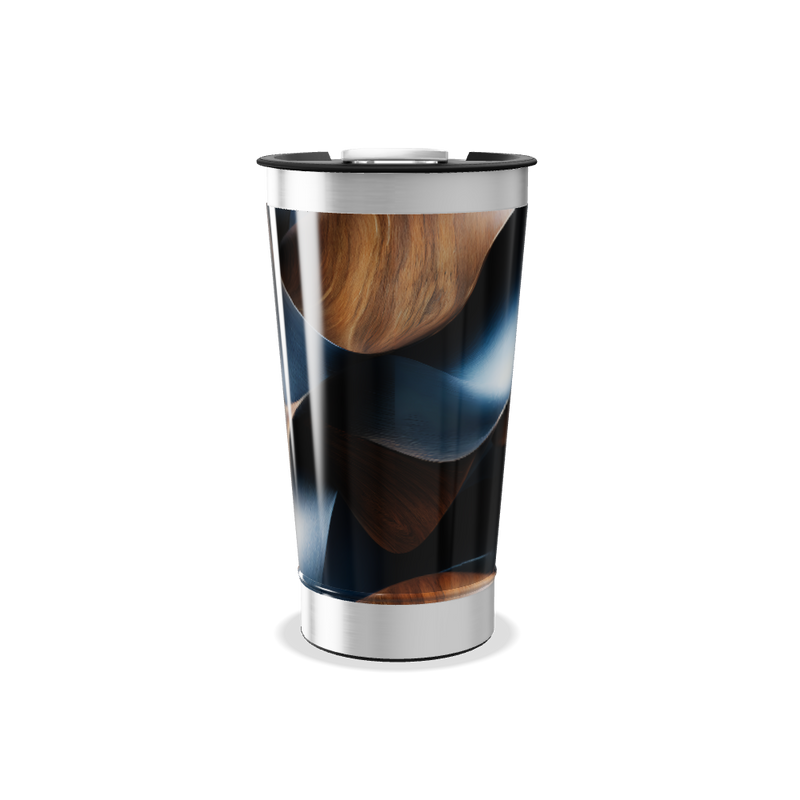 Copo Térmico - Design Abstrato Azul