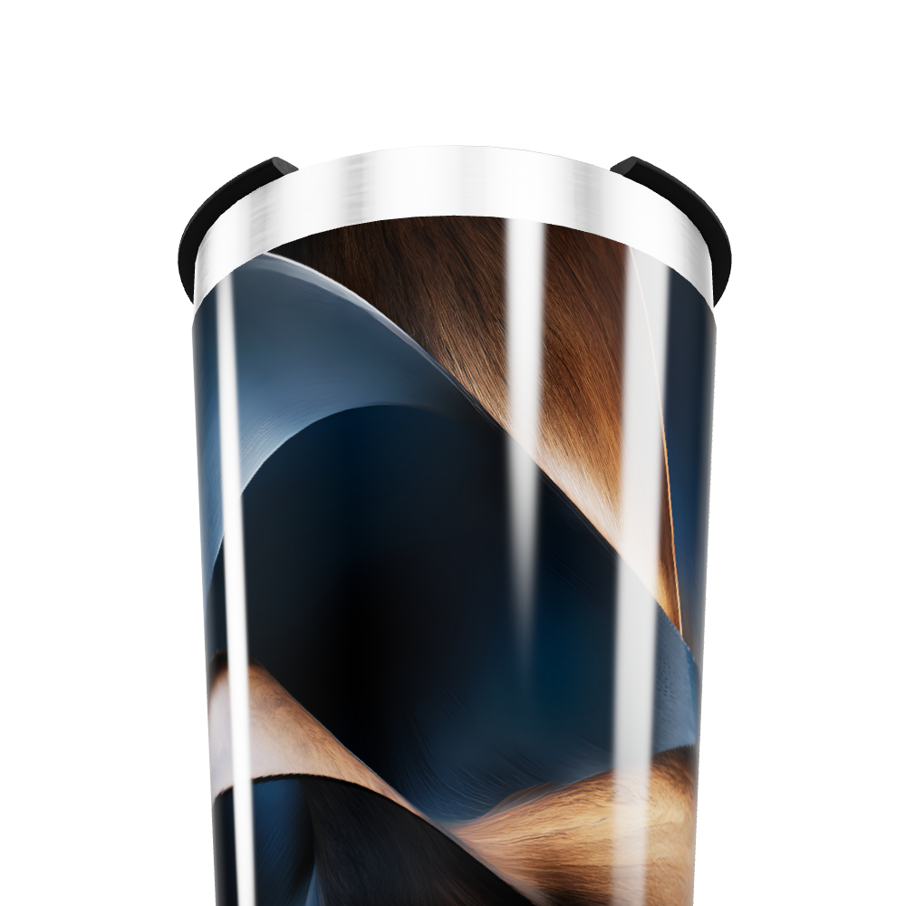 Copo Térmico - Design Abstrato Azul