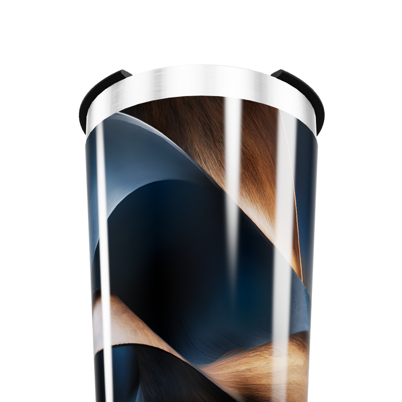 Copo Térmico - Design Abstrato Azul