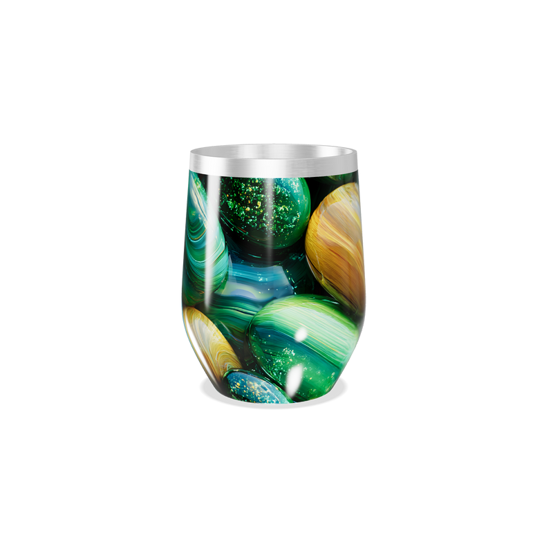 Copo Térmico Slim - Verde Marmorizado Inox