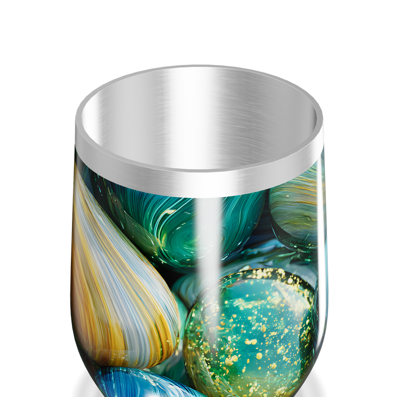 Copo Térmico Slim - Verde Marmorizado Inox