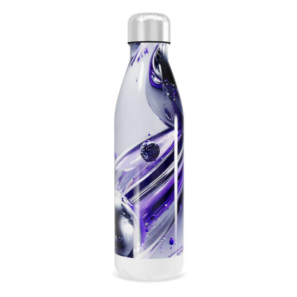 Garrafa Inox Design Espiral Roxo