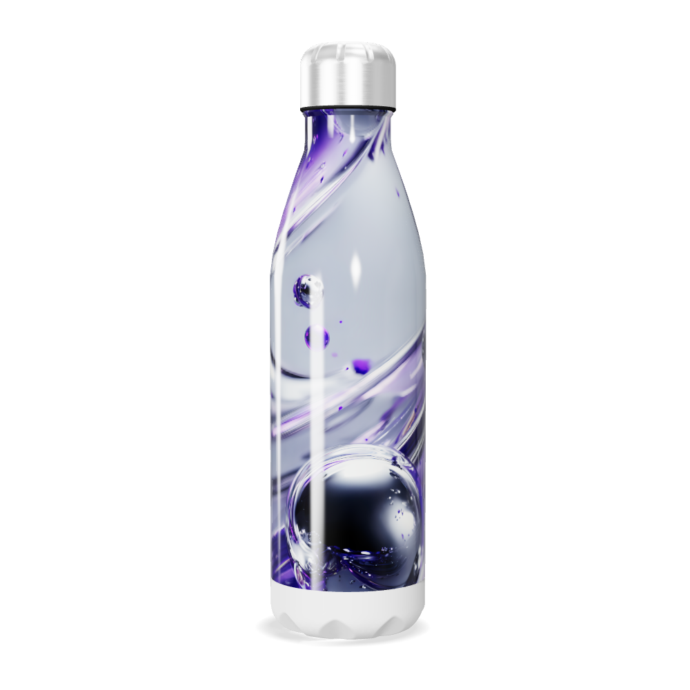 Garrafa Inox Design Espiral Roxo