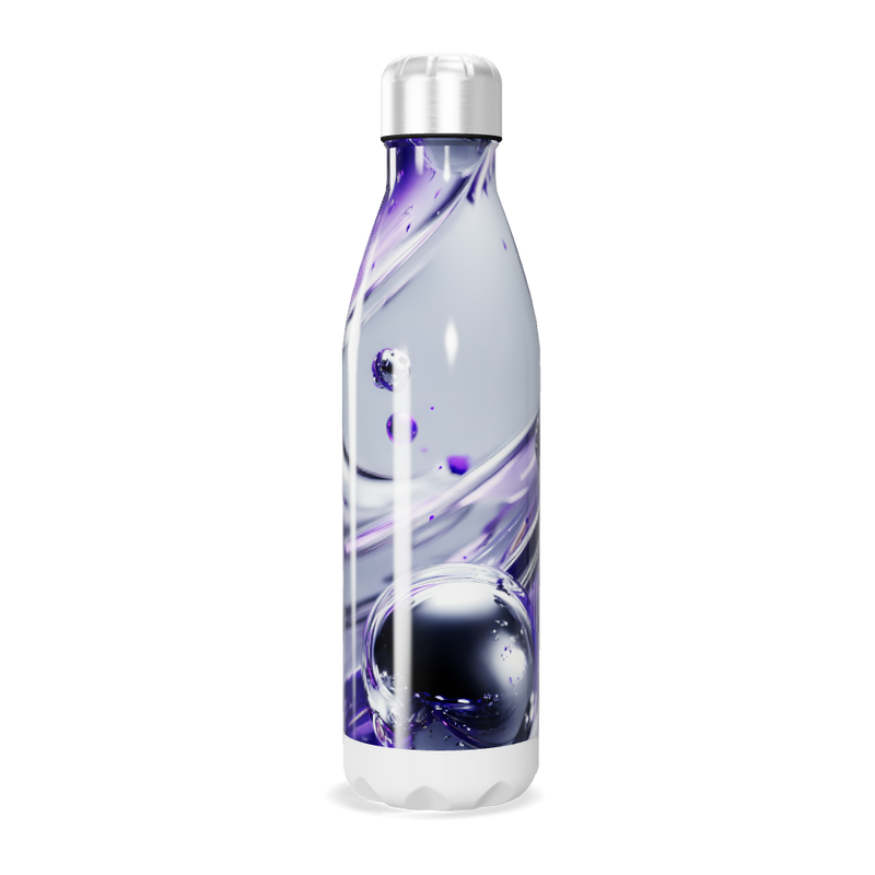 Garrafa Inox Design Espiral Roxo