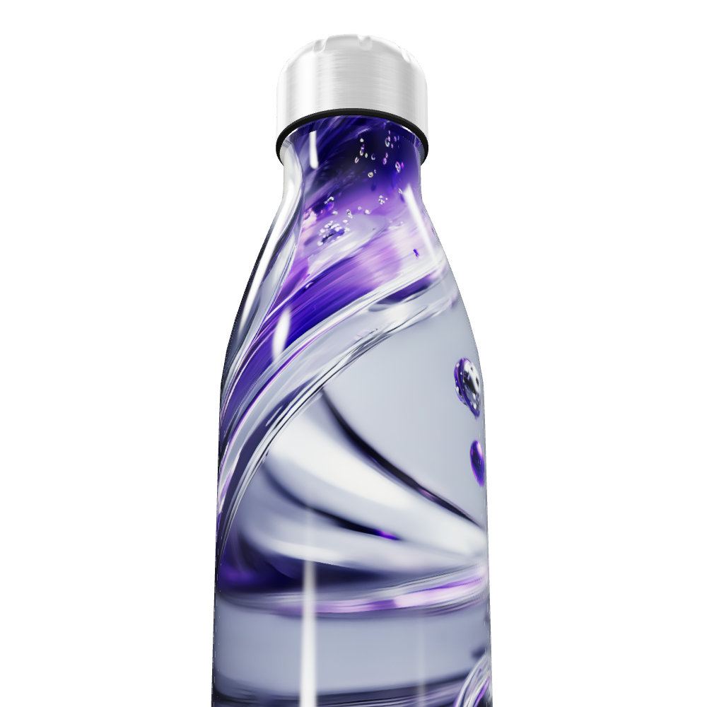 Garrafa Inox Design Espiral Roxo