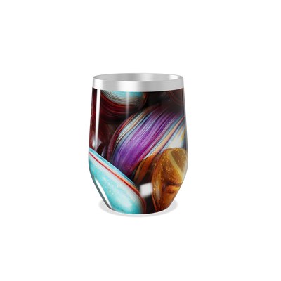 Copo Térmico Slim - Multicolorido Abstrato Aço