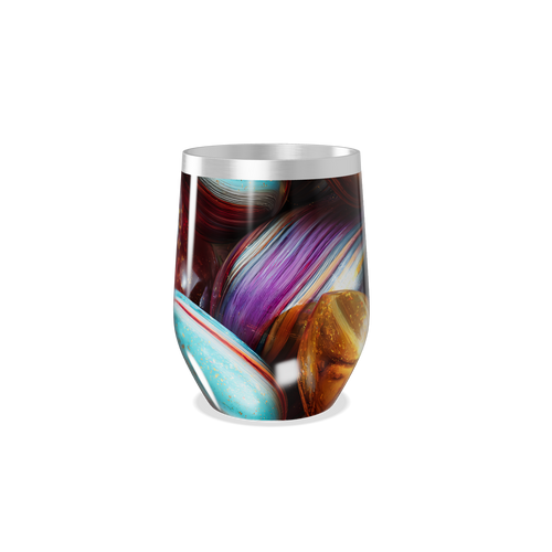 Copo Térmico Slim - Multicolorido Abstrato Aço