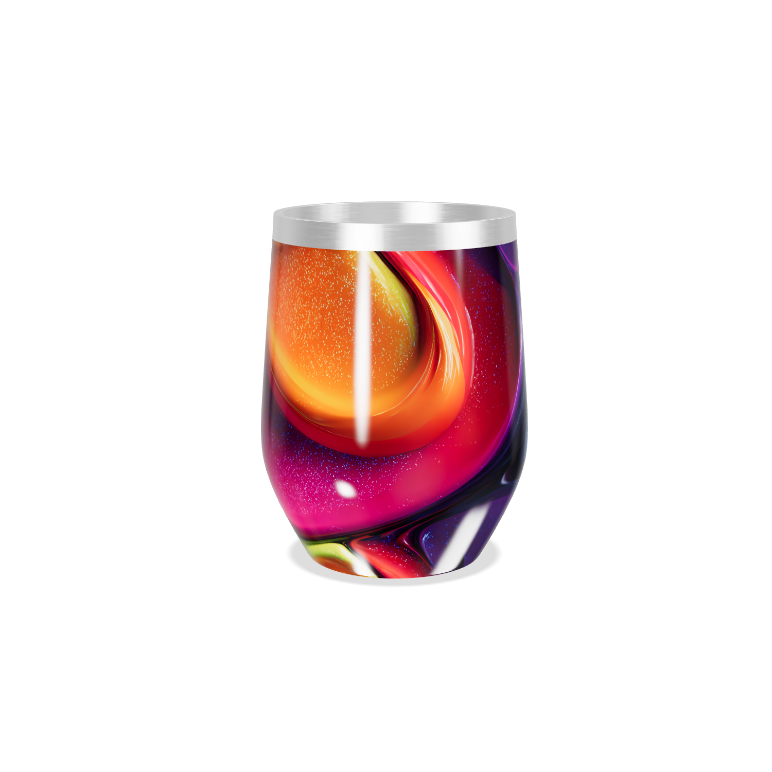 Copo Térmico Slim - Abstrato Colorido Inox