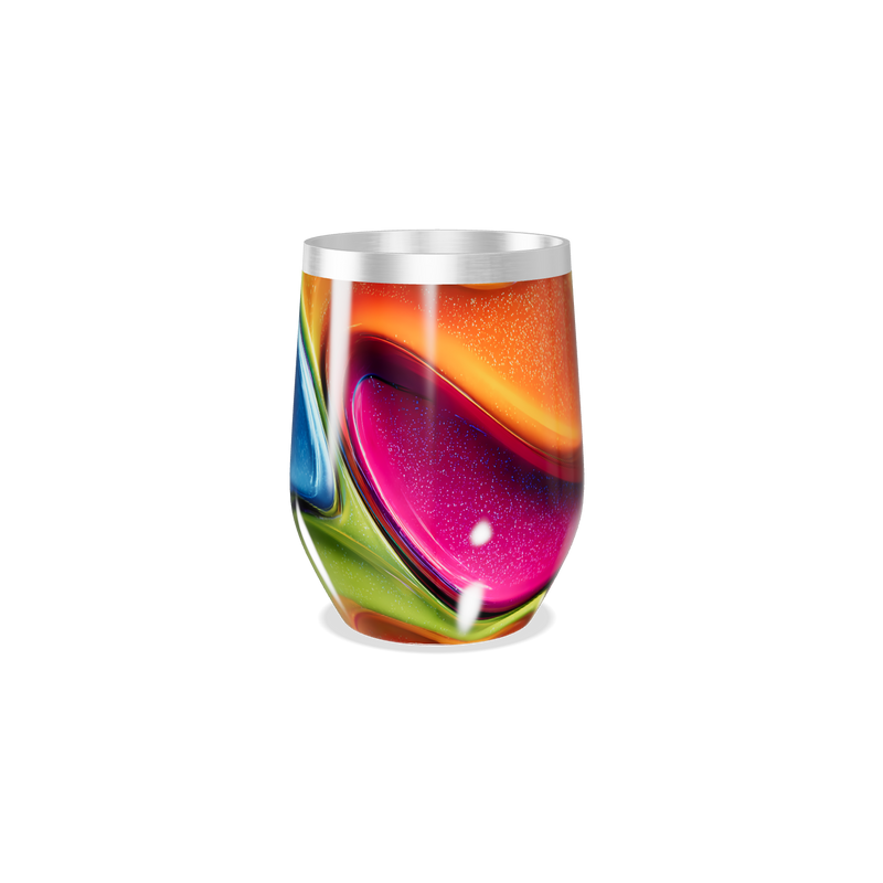 Copo Térmico Slim - Abstrato Colorido Inox