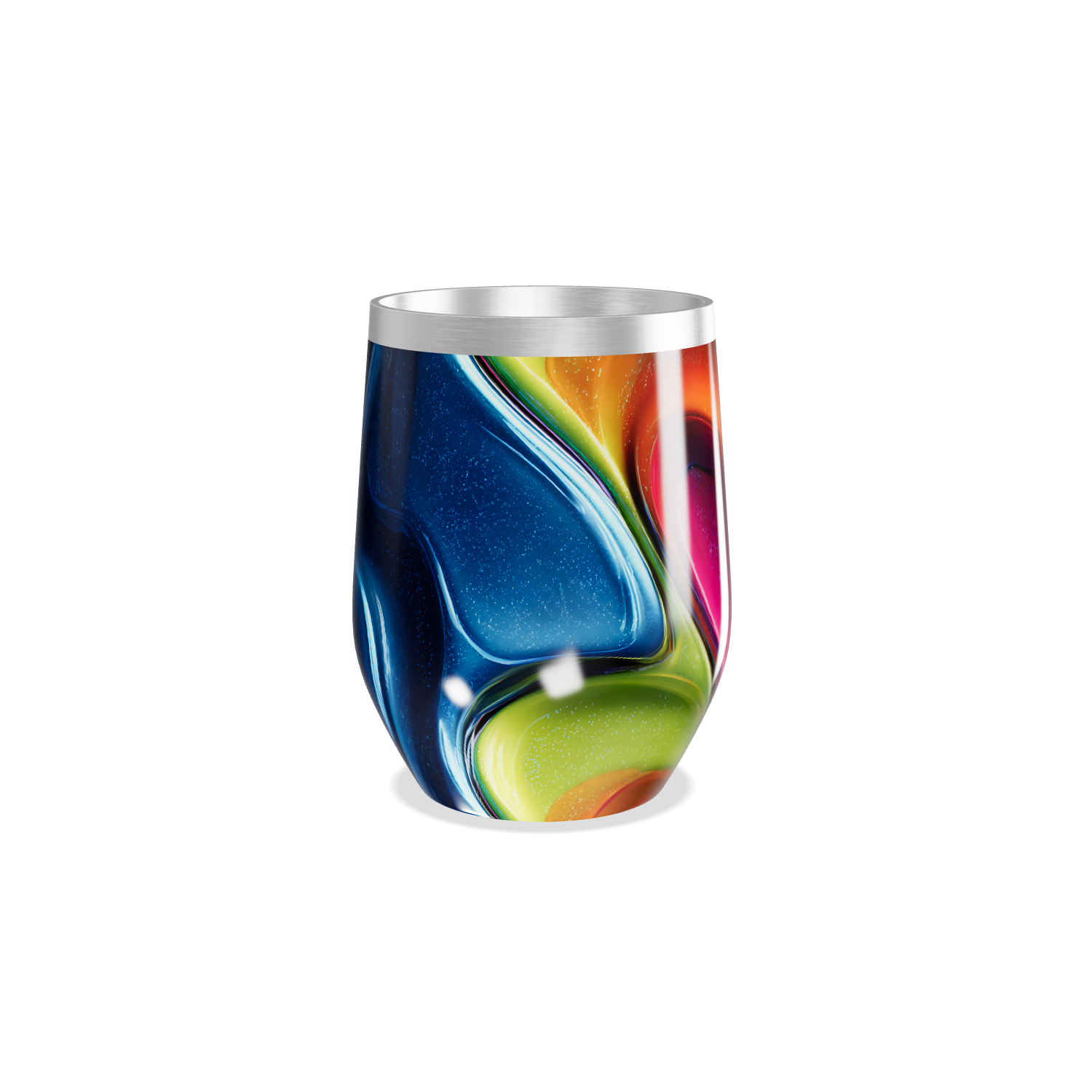 Copo Térmico Slim - Abstrato Colorido Inox