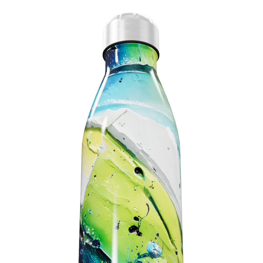 Garrafa Inox - Estampa Colorida Abstrata