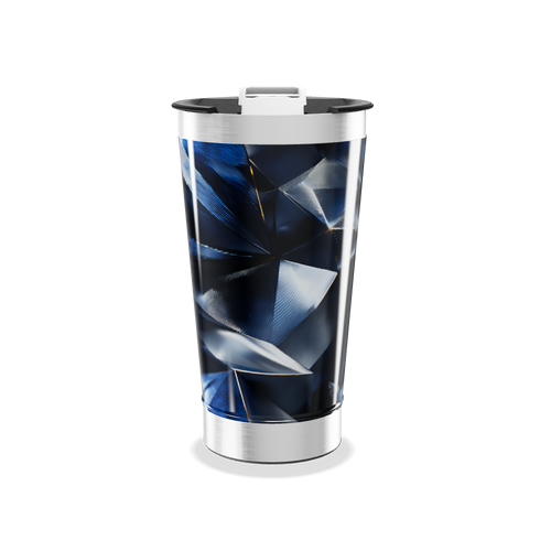 Copo Térmico - Azul Geométrico Inox