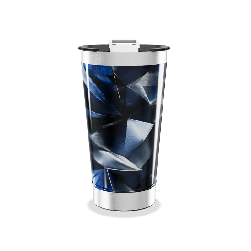 Copo Térmico - Azul Geométrico Inox