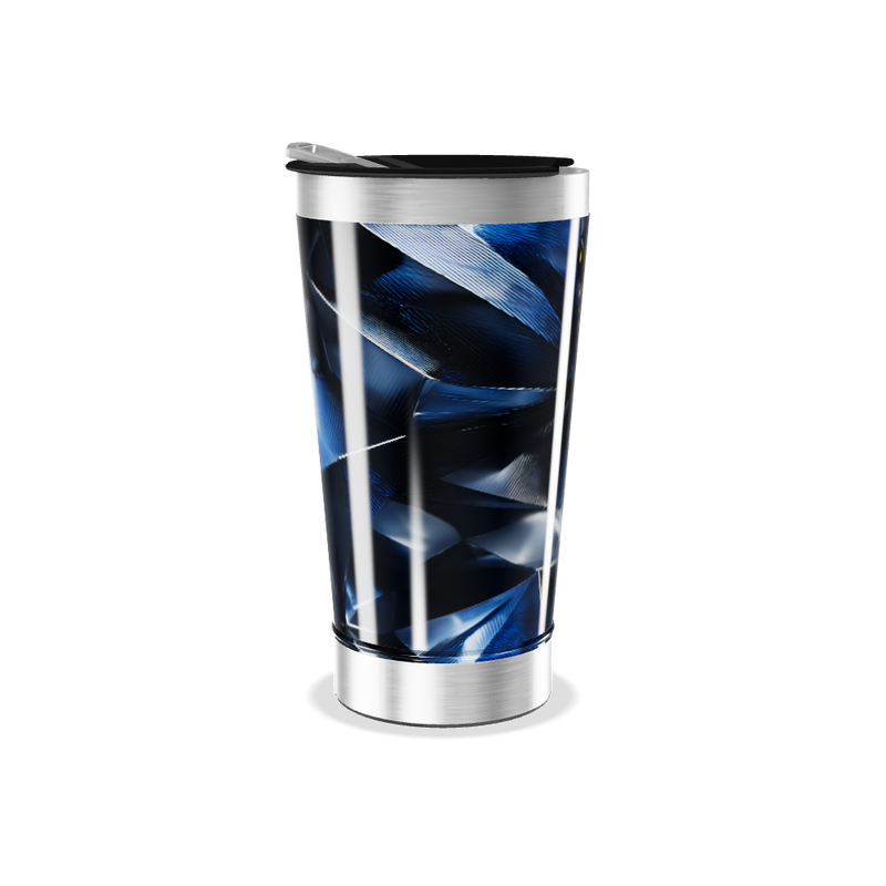Copo Térmico - Azul Geométrico Inox