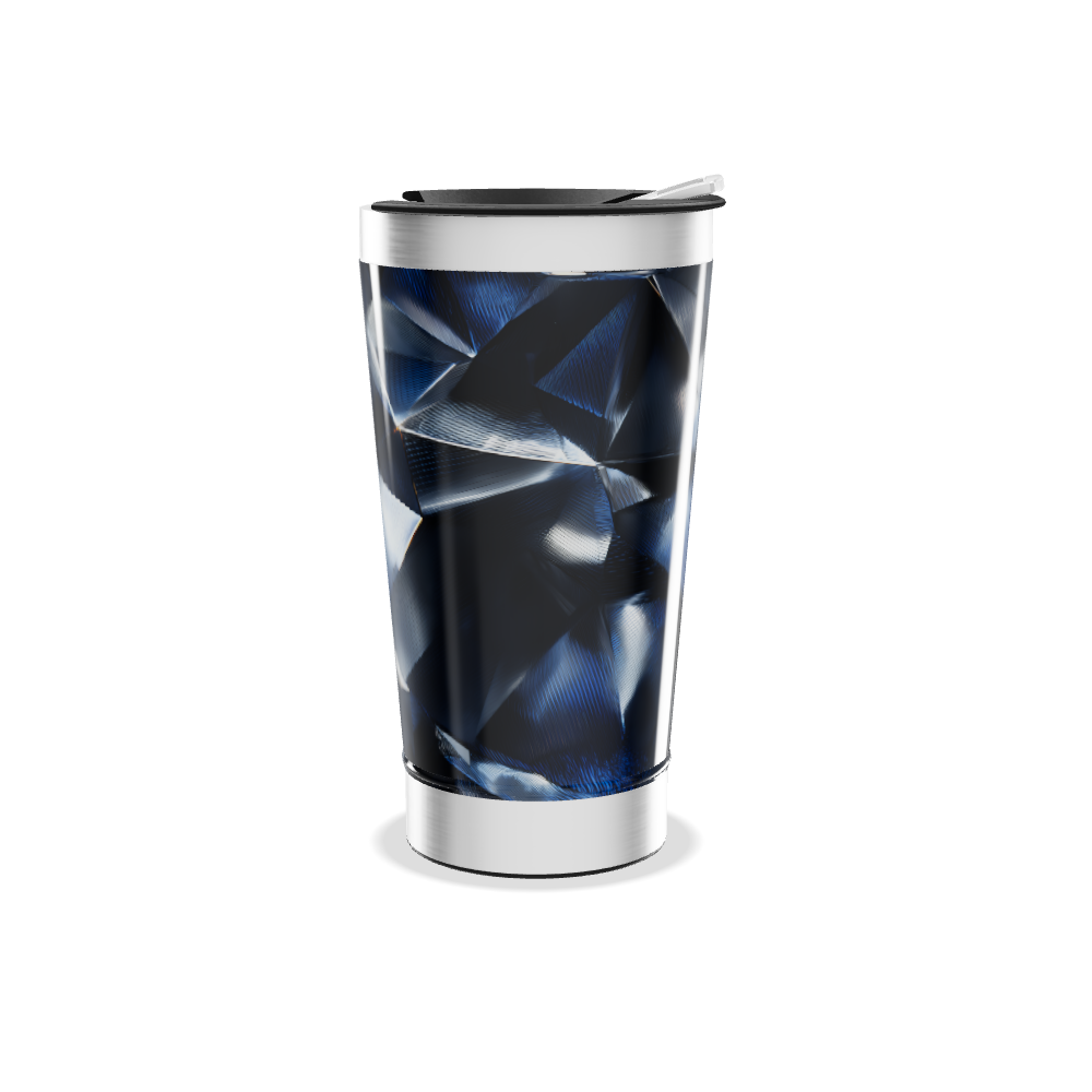 Copo Térmico - Azul Geométrico Inox